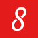 Number8wire Logo - a white 8 on a red background